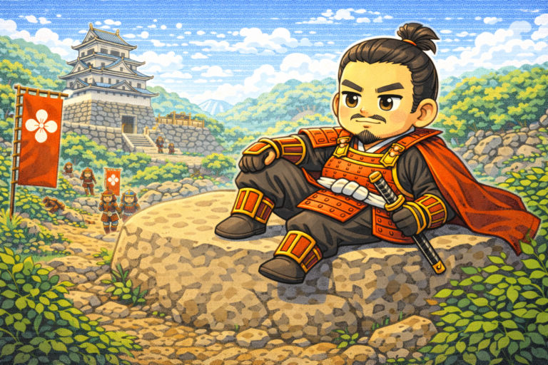 「信長の休み石」と呼ばれる石があるのは、次のうちどの城郭周辺か？