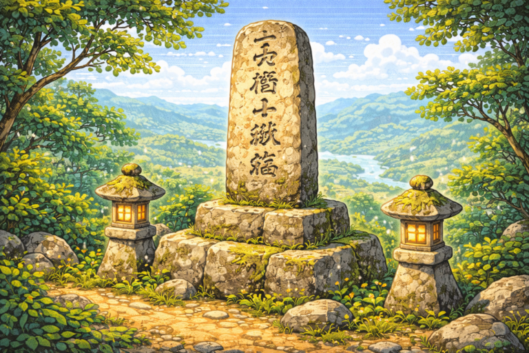 高越山城（岡山県井原市）にはある石碑が建つが、それは次のうちどれか？