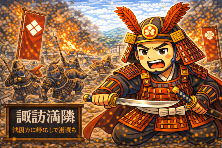 ≪難問≫諏訪頼重の自刃後、高遠頼継らが武田に反旗を翻した際、諏訪満隣は次のうちどのような行動を取ったか？